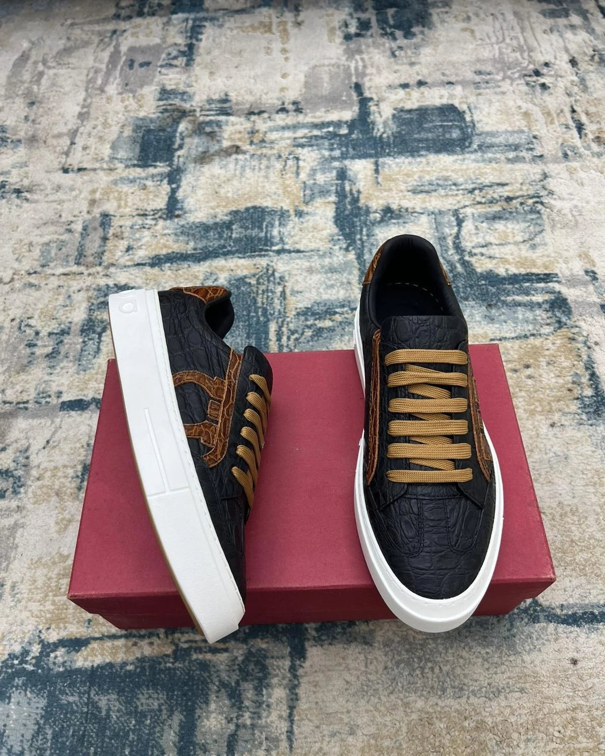 2026 New Arrival Men's Genuine Leather Board Shoes/Low Top Platform Sole Lace Up British Style for Daily Use