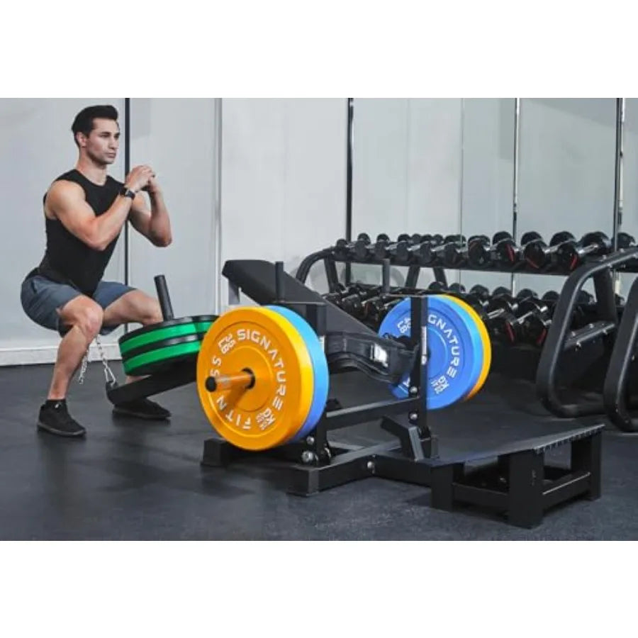 Signature Fitness Glute Bridge Plate-Loaded Hip Thrust Machine/for Butt Shaping and Building Glute Muscles in Black