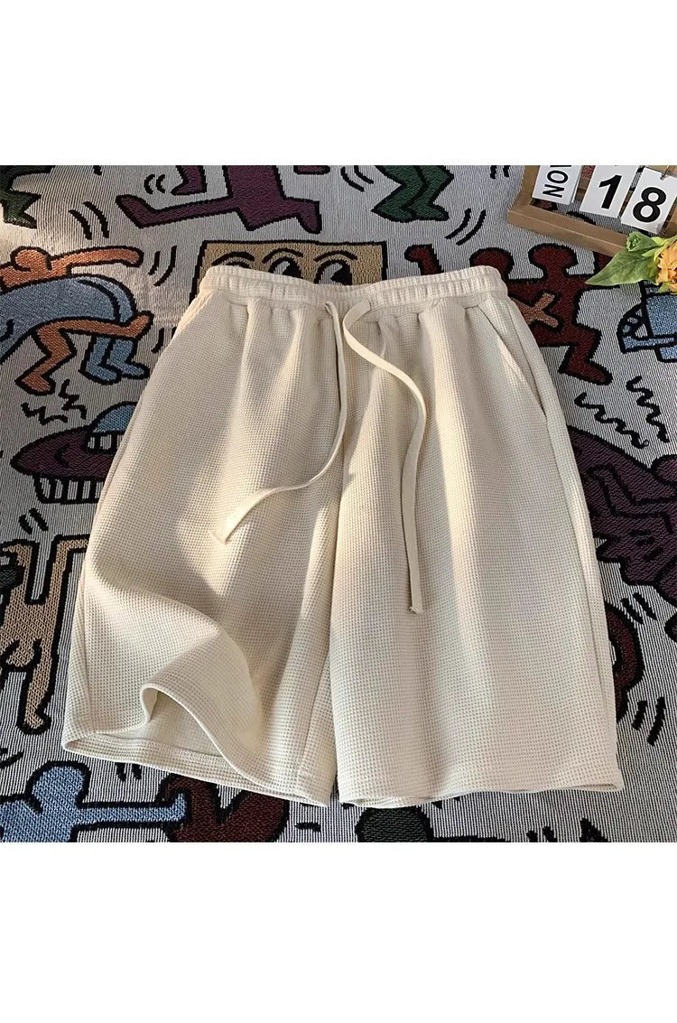 Korean Style Walf Checks Shorts For Men Casual Loose Fit Summer/New Arrival Trendy Brand Youth Sportswear Five Minute Shorts