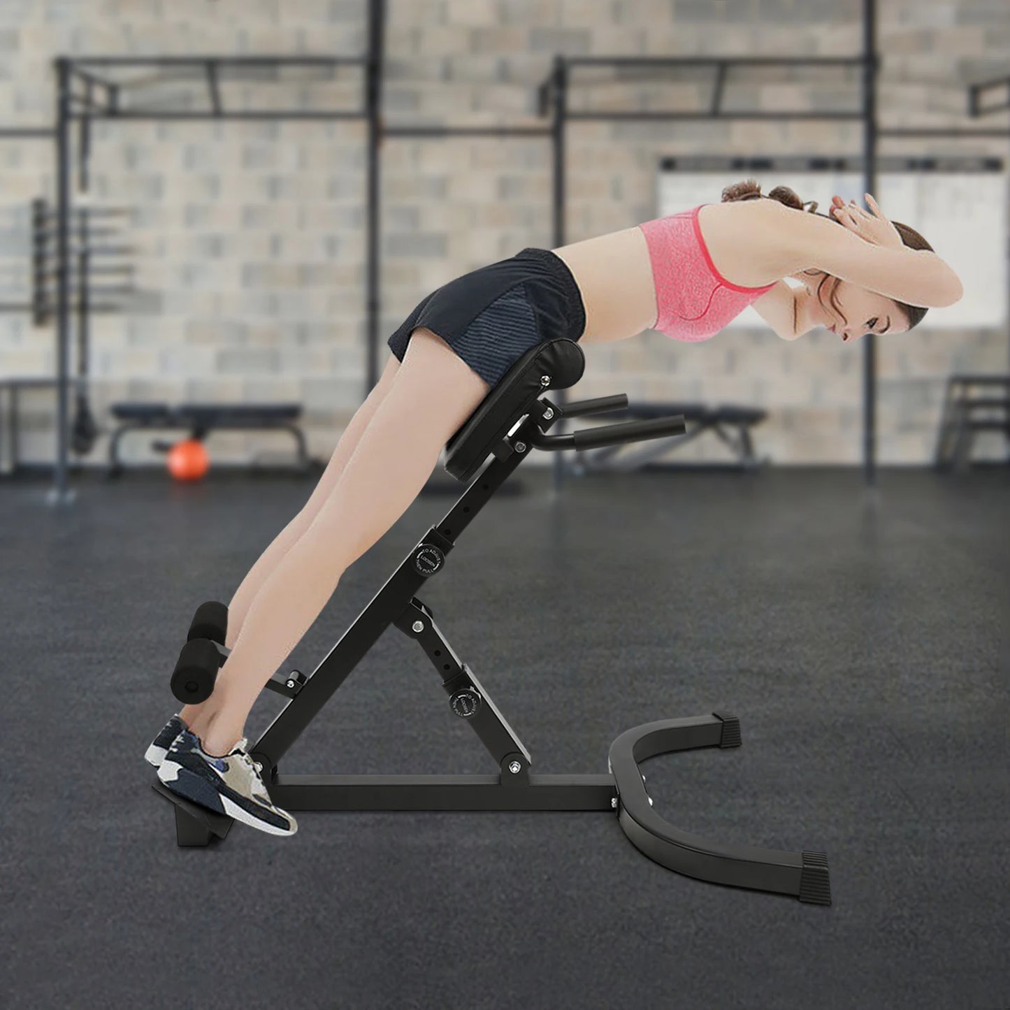Multi-Functional Exercise Bench Foldable Adjustable Full All-in-One/Body Workout Fitness Bench, Back Extension Roman Chair