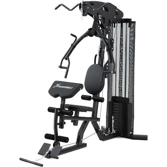 All-in-one Weight Machine for Home Gym Multifunction Workout Station/Equipment with 150LBS Weights Stack