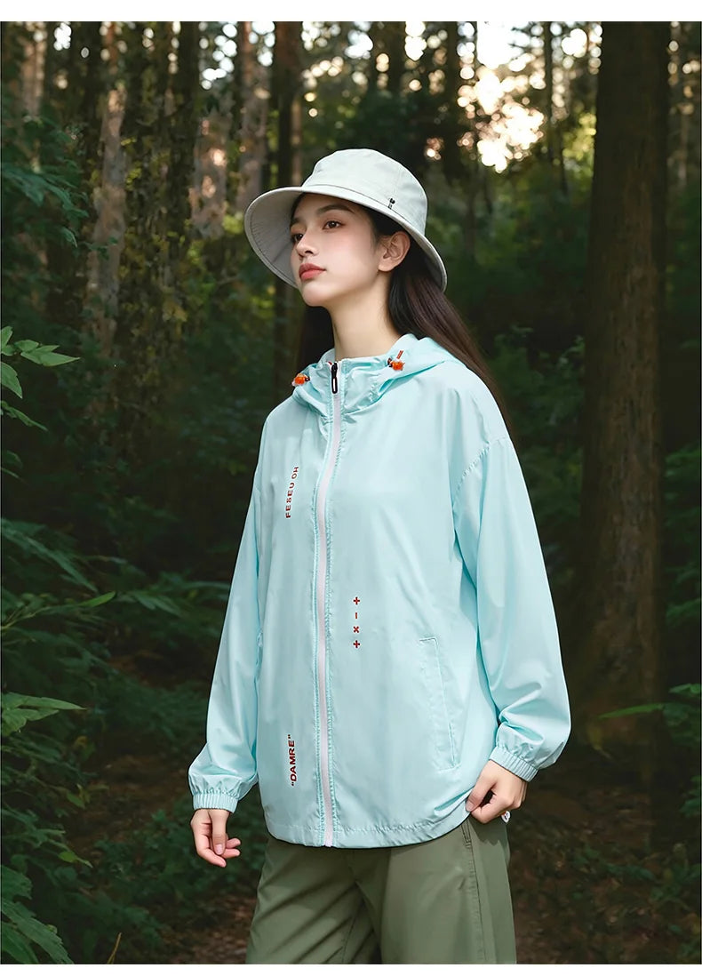 UPF50+ Ice Silk UV Sun Protection Jacket Men Outdoor Softshell/Windbreaker Hiking Camping Coats Lightweight Sunscreen Skin Coats