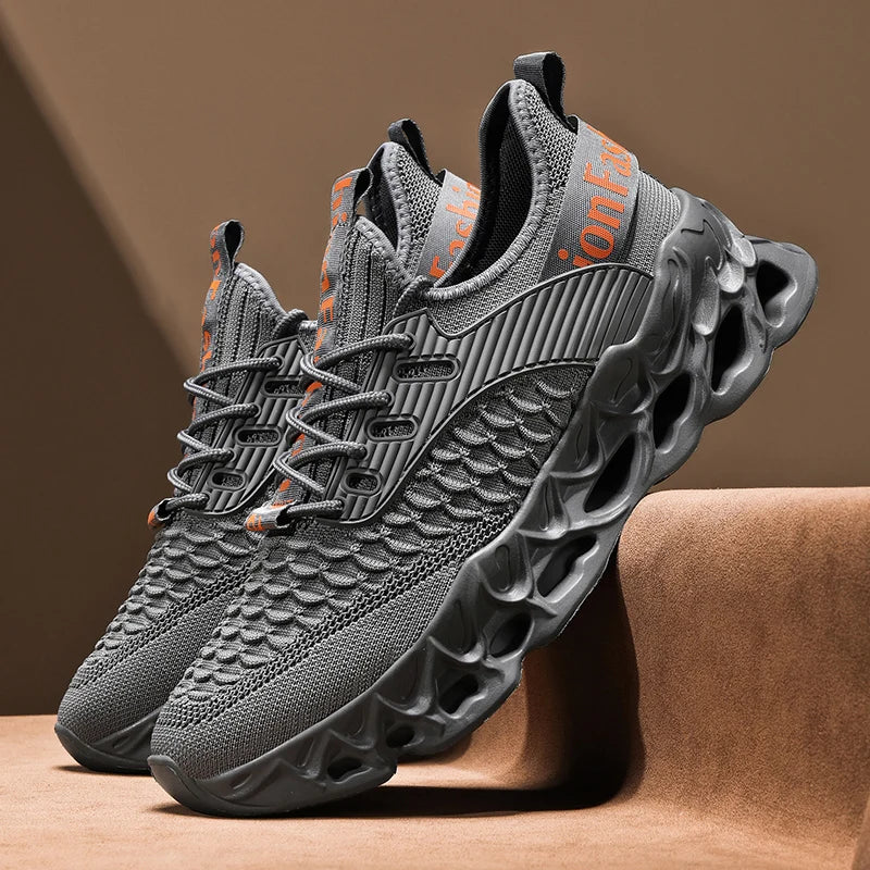 YRZL Men's Breathable Mesh Lightweight Running Shoes Soft Sole/Non Slip Comfortable Sports Shoes for Men Outdoor Walking Casual