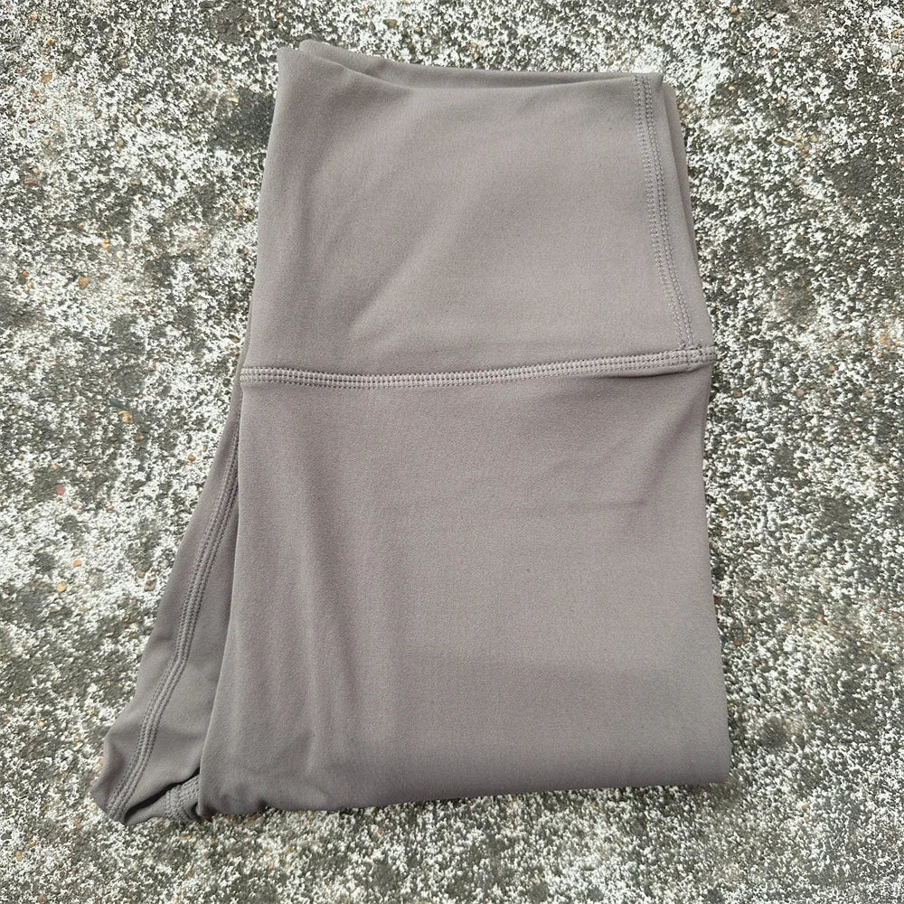 Solid Color Back Waist Pocket High Waist Yoga Legging Women/Sport Cropped Pants Butter Athletic Gym Comprehensive Training Jog