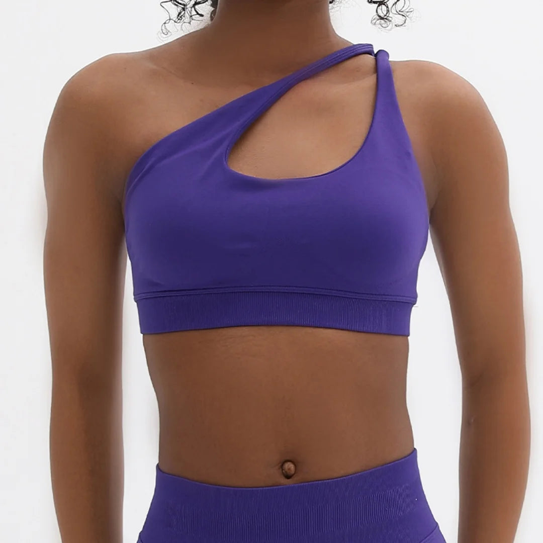 D LOGO Sports Seamless Yoga Bra/Pilates Chest Hollow Back Yoga Workout Bras