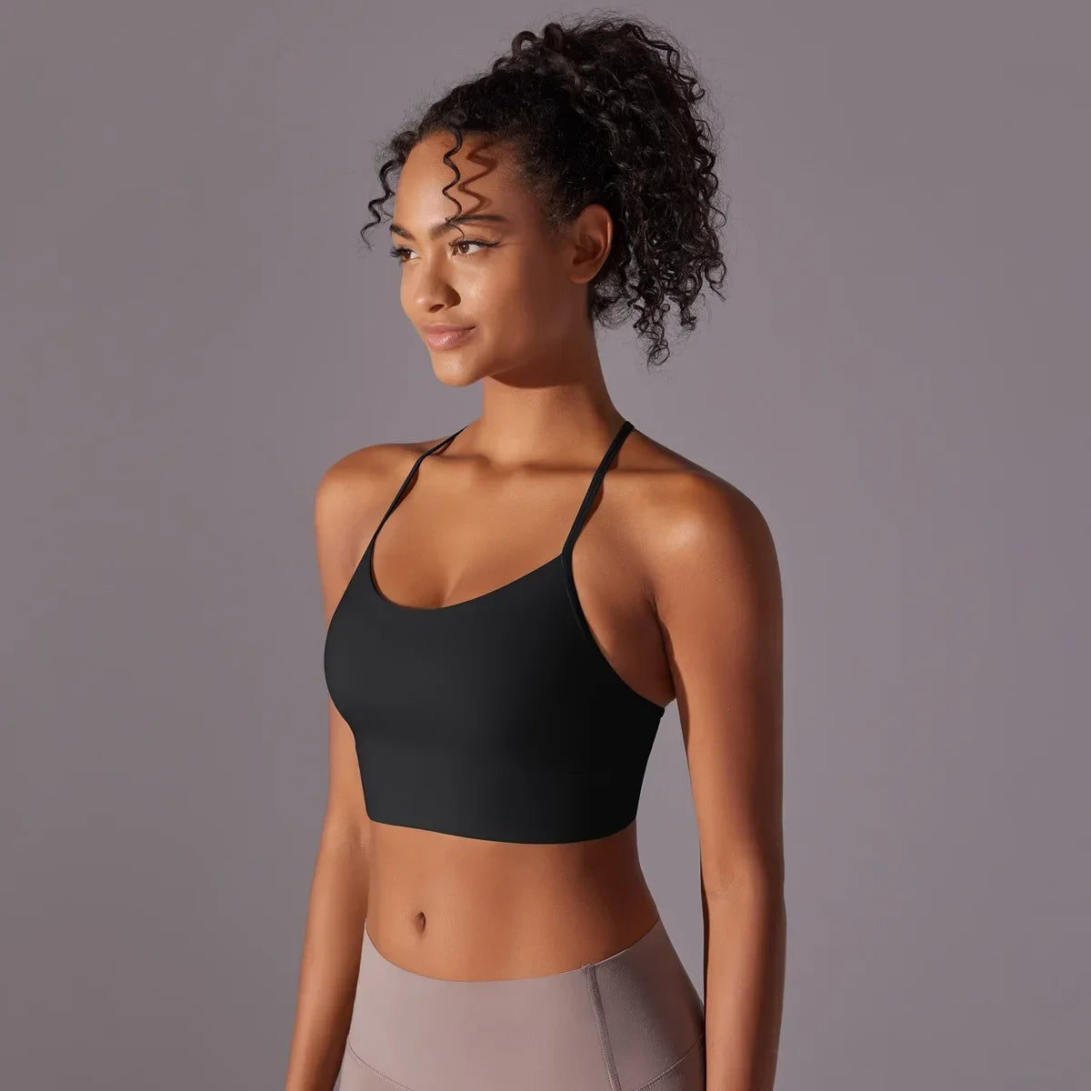Women Sport Bra Fitness Yoga Top Underwear Soft Y Line Back Running/Gym Crop Top Workout Bra With Chest Pad Push Up Yoga Bra