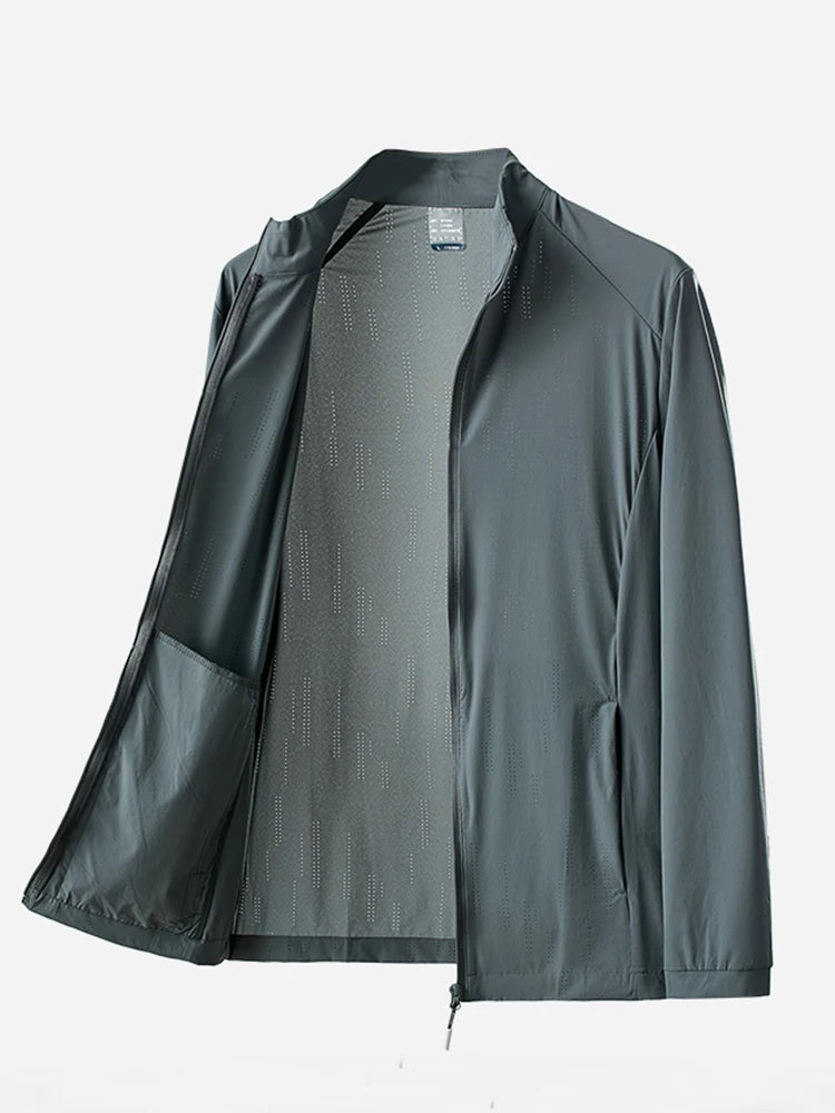 Summer Men's Jackets UV Blocking Skin Coats UPF40+ Sunscreen/Outdoor Clothing Sun Protection Thin Windbreakers Big Size 8XL