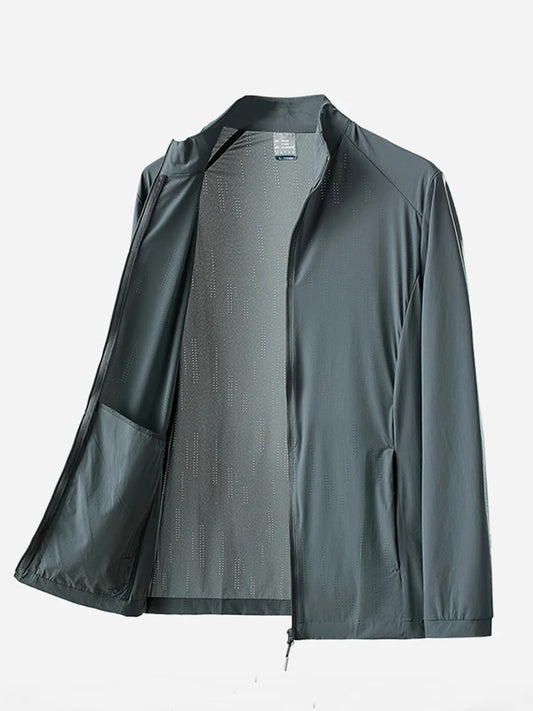 Summer Men's Jackets UV Blocking Skin Coats UPF40+ Sunscreen/Outdoor Clothing Sun Protection Thin Windbreakers Big Size 8XL