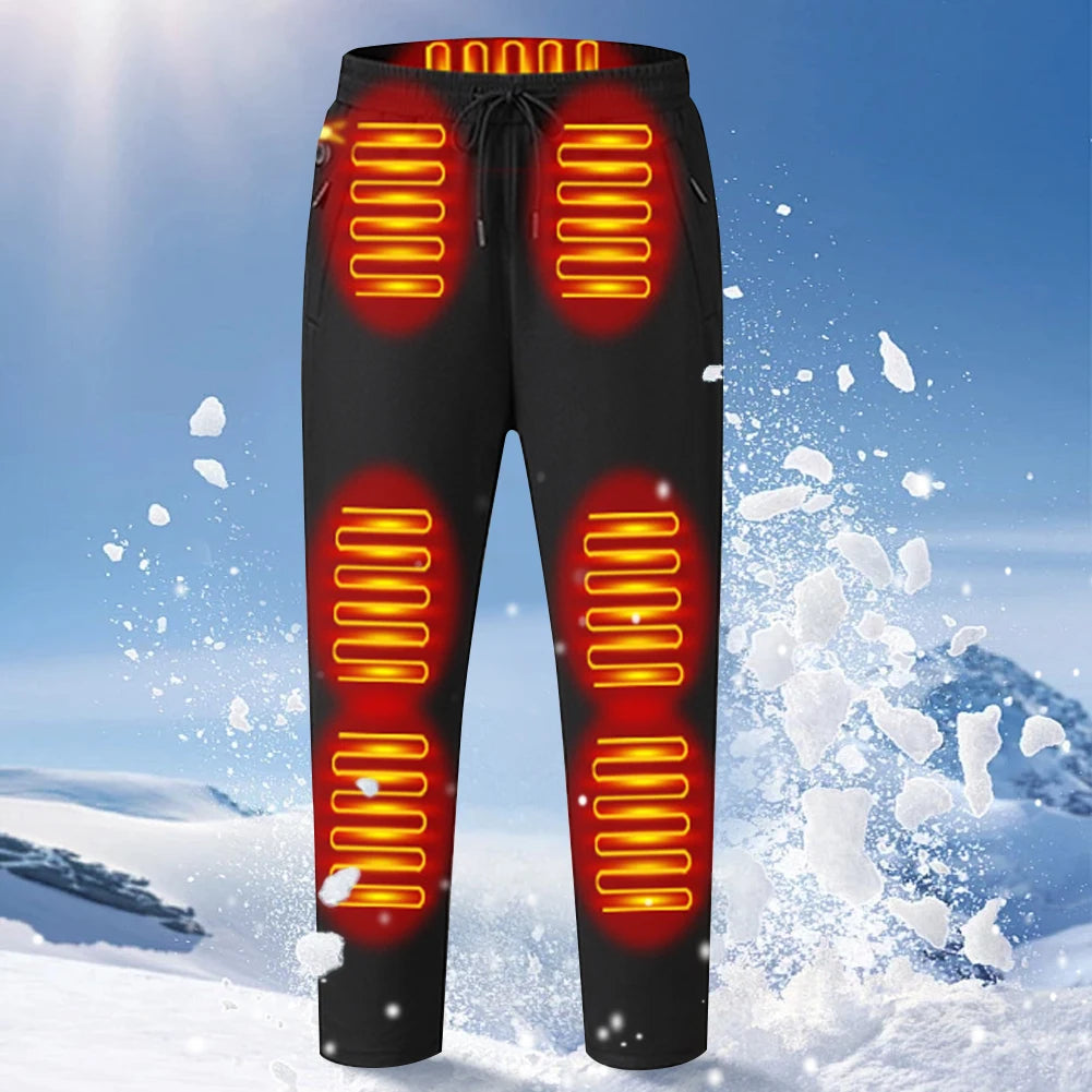 Winter Heated Pants 12 Heating Zone Women Men Heating Pants/Electric Thermal Pants Outdoor Hiking Skiing Hunting Fishing M-5XL