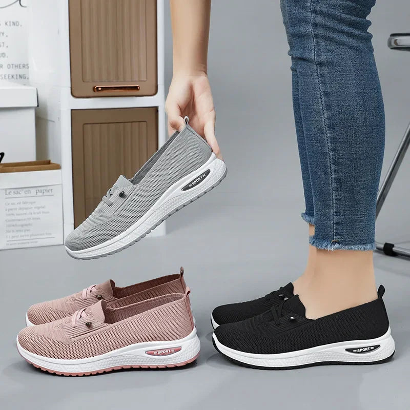 Women's Casual Shoes Fashion Breathable Walking Flat Bottom/Sports Shoes Women's Fitness Large Pink Women's Shoes