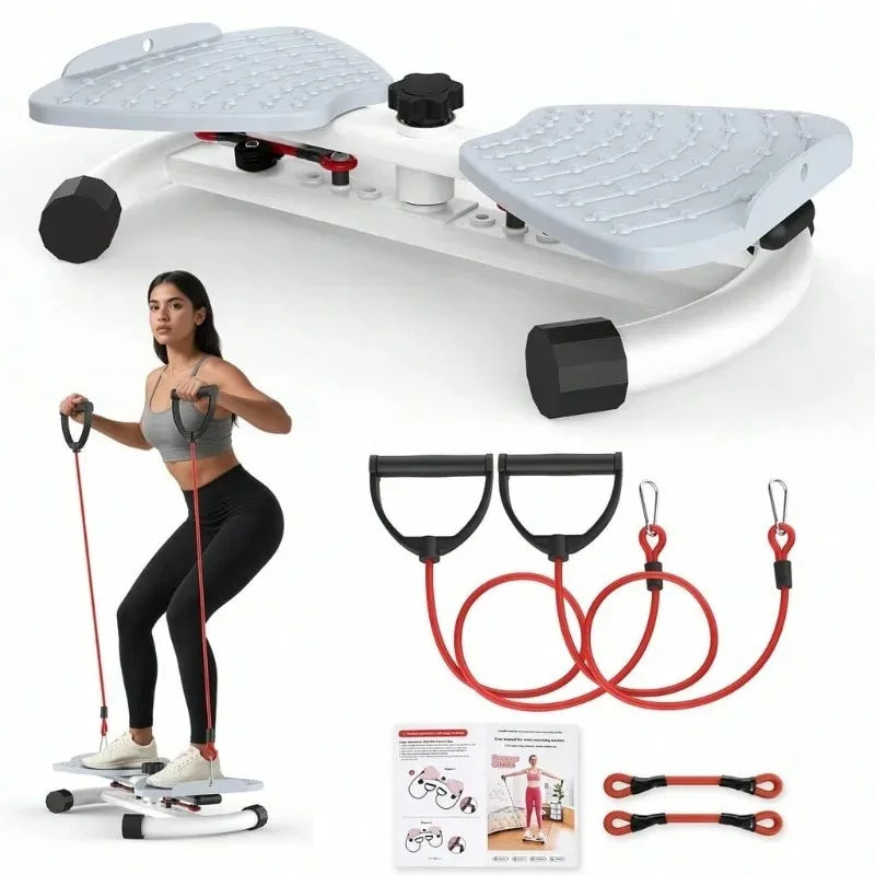 Twist Waist Disc Board with Resistance Bands, Multifunctional Home/Fitness Foot‑Twist Exercise Machine, Portable Waist‑Shaping