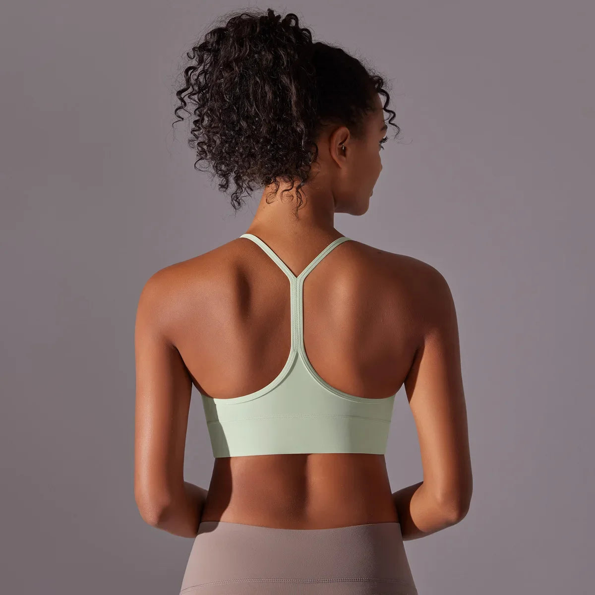 Women Sport Bra Fitness Yoga Top Underwear Soft Y Line Back Running/Gym Crop Top Workout Bra With Chest Pad Push Up Yoga Bra