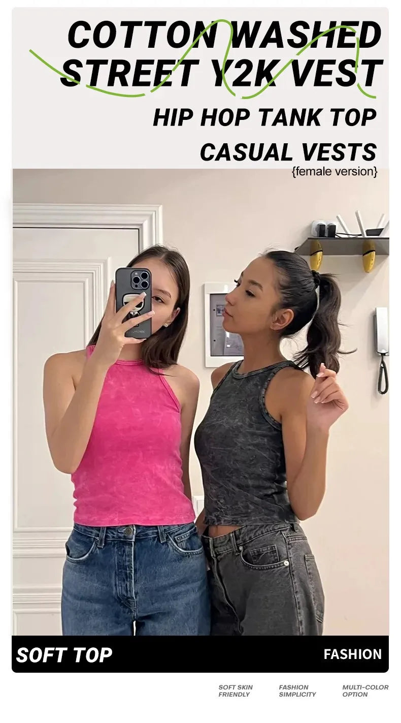 3PCS Set Cotton Camisole Vest Paired Summer Slim Fit Clothing/Simple Versatile Basic Top Breathable Women's Korean Style Tops