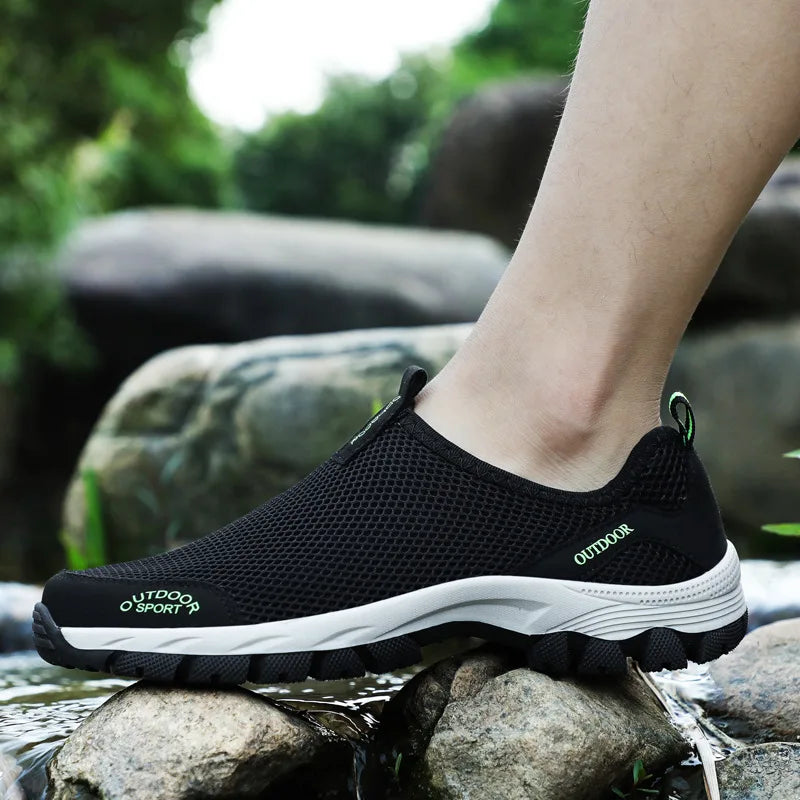 Oulylan Lightweight Women Casual Shoes Breathable/Slip on Sneakers Anti-slip Men's Flats Outdoor Walking Shoes