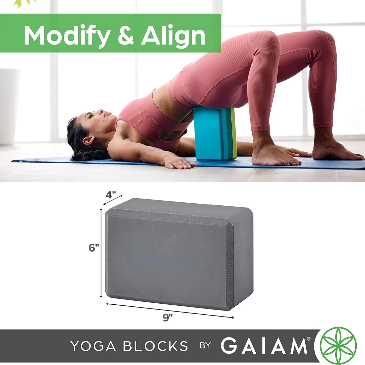 Premium Mint Green Non-Slip Yoga Block for Superior Stability and Comfort/Enhancing Balance with High-Quality Latex-Free