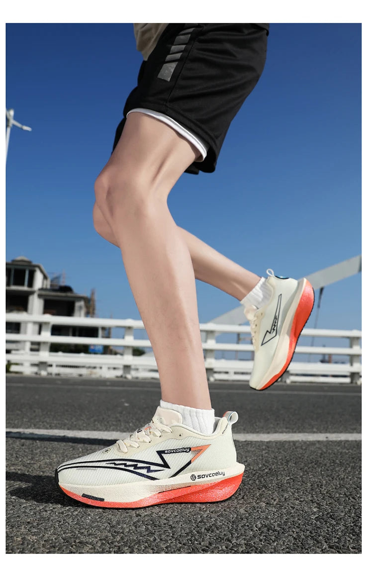 Running Shoes Carbon Marathon Men Sports Breathable/Lightweight Women's Comfortable Athletic Nonskid Sneakers
