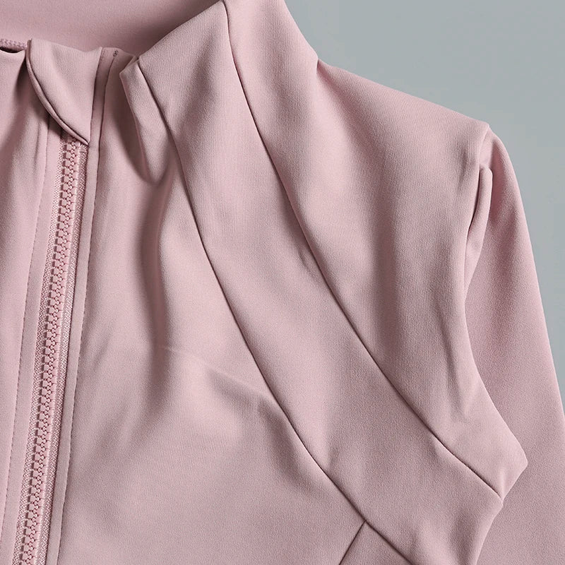 New yoga wear ladies coat round high elastic loose exercise/yoga fitness long sleeve stand-up collar yoga tops