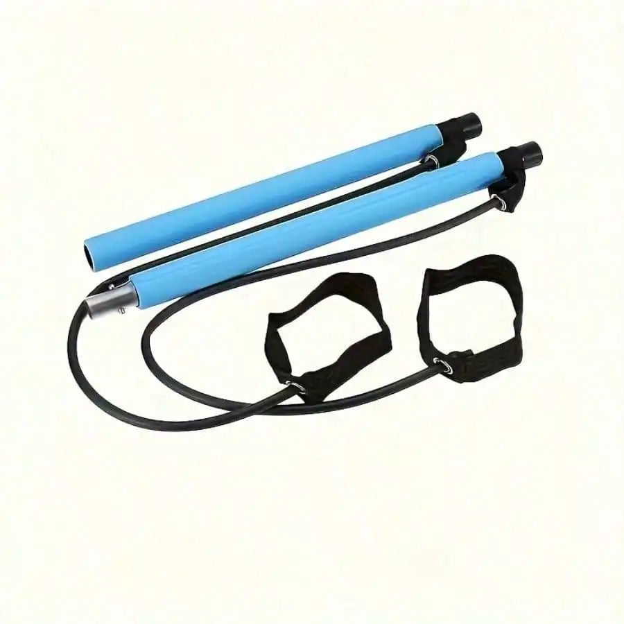 1 Set Of Pilates Bar Accessories, With Colorful Resistance Bands - Stainless Steel Fitness Equipment For Women