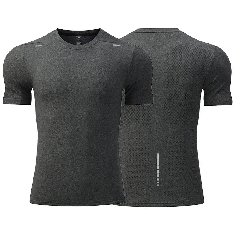 Men's Summer Loose Breathable Short Sleeve Outdoor Cycling/Quick Dry Top Running Tracksuits Fitness T-shirts Muscle Tights