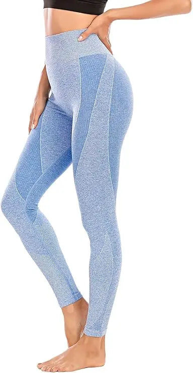 Color Block Skinny Leggings/Casual High Waist Workout Leggings Women's Clothing Pants