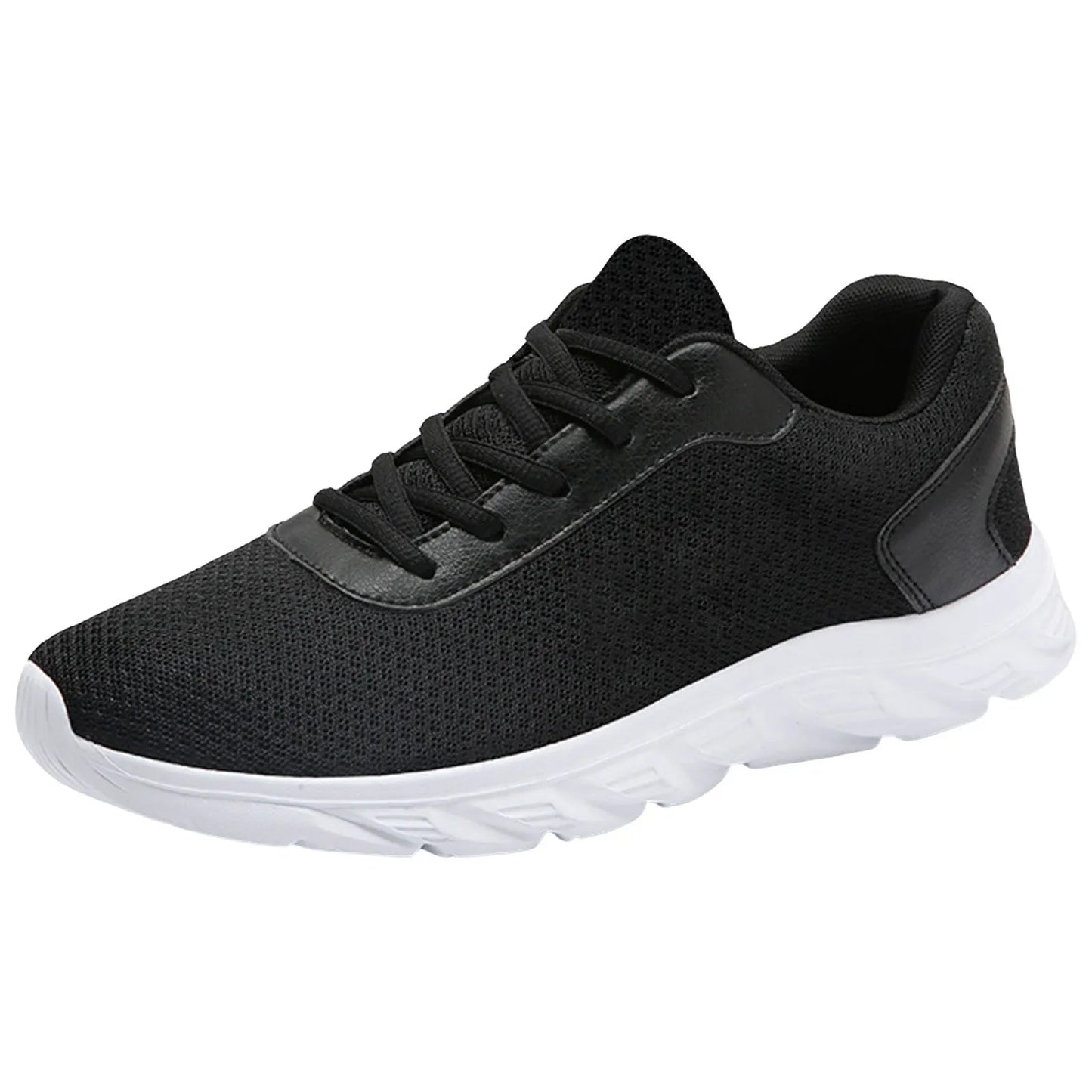 Mens Leather Sneaker Sports Shoes Simple Solid Color Fashion Summer/New Pattern Mesh Breathable Classic Sneaker