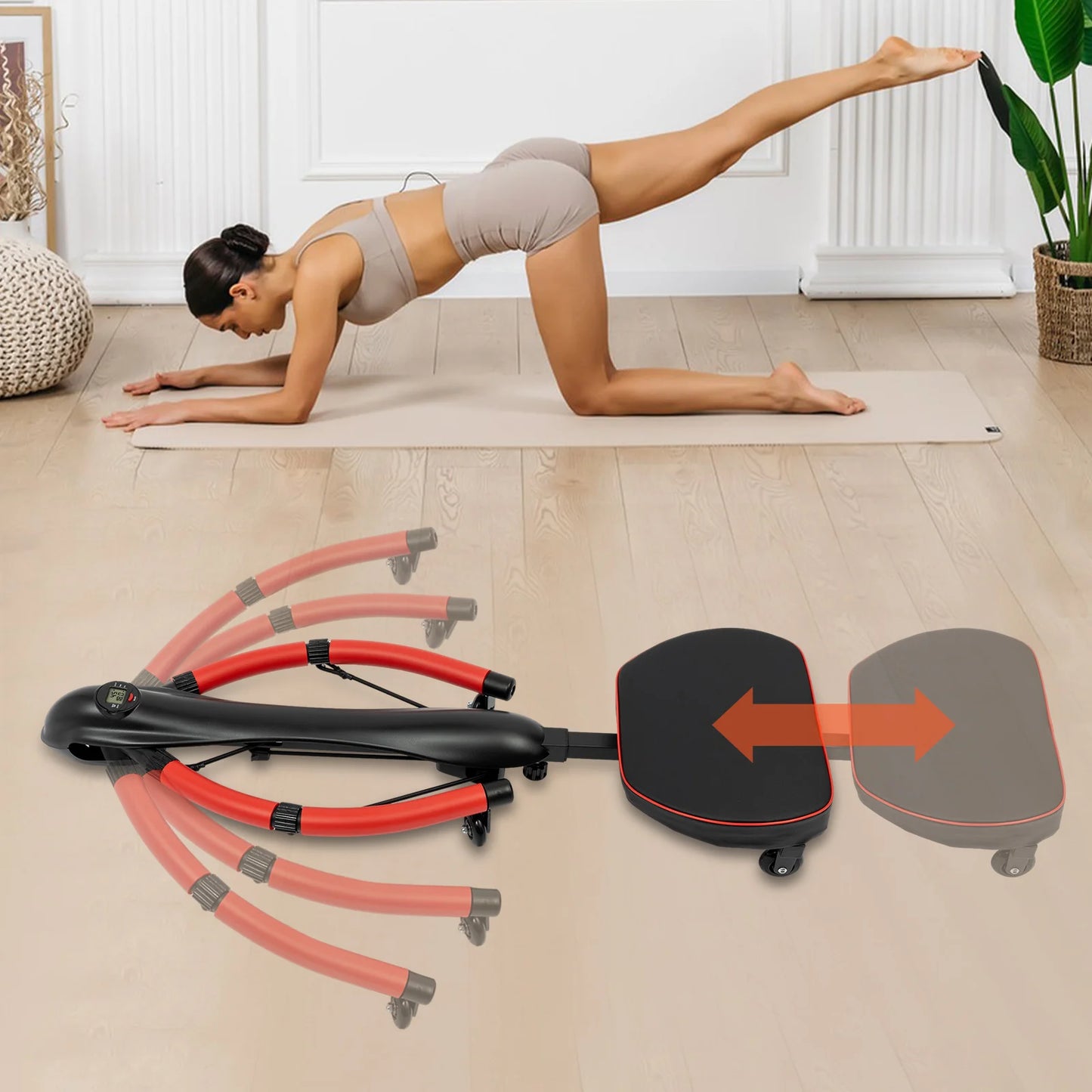 Foldable Dragonfly Ab Trainer Multifunctional Core Belly Workout Machine/330lbs Capacity for Home Gym Abdominal Muscle Fitness