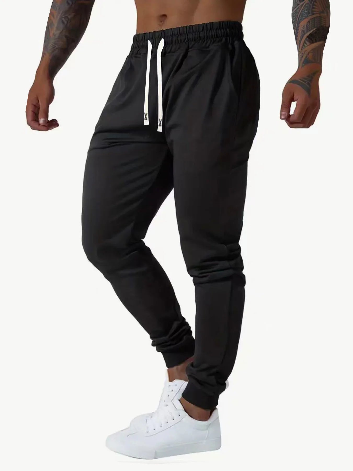 Men's 4-piece set cuffed sports casual pants comfortable fabric/suitable for outdoor sports shopping, and travel