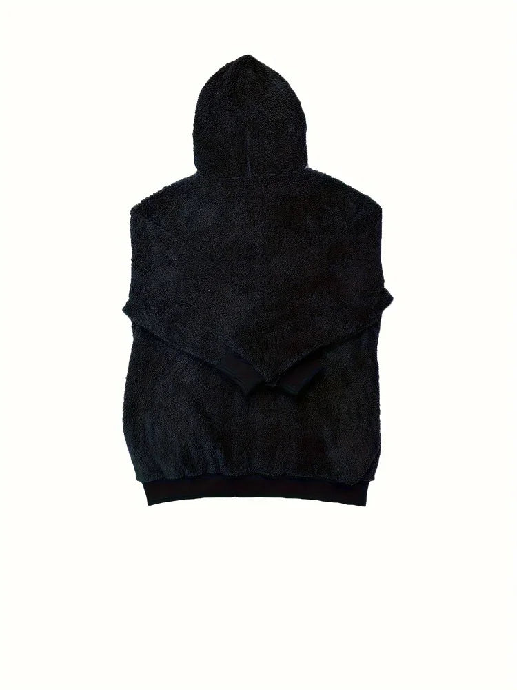 Winter Warm Women Jackets Plush Casual Loose Fleece Plaid Y2K Hooded/Zipper Fashion Cashmere Warm Solid Color Oversize Coat