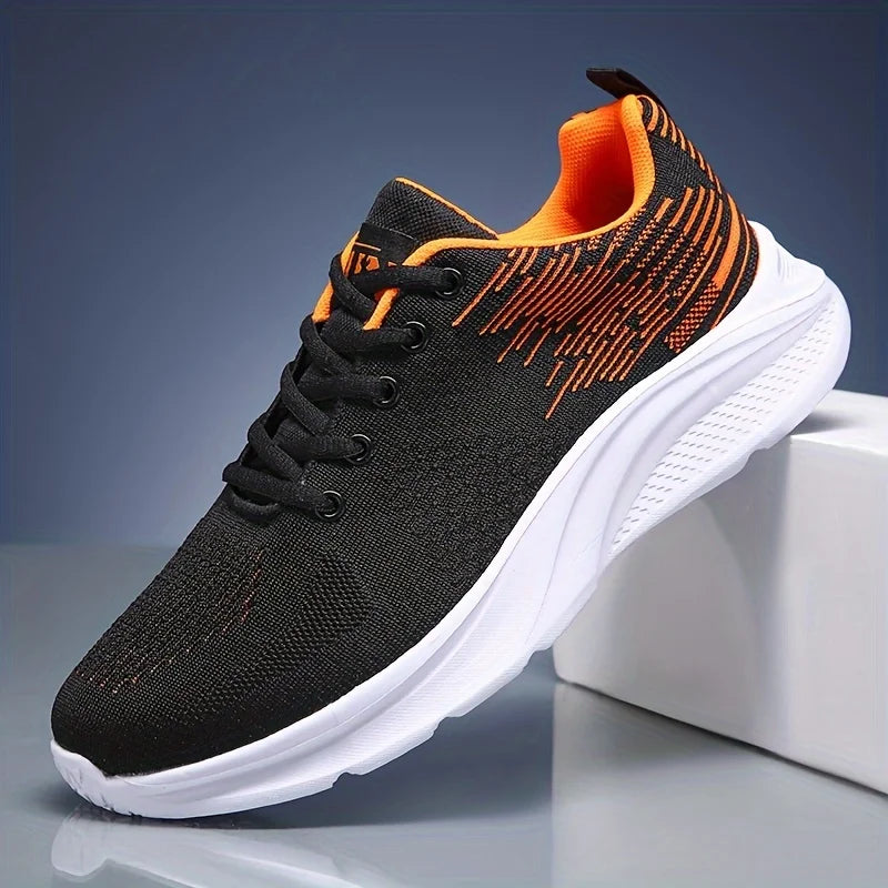 Lightweight Breathable Gradient Knit Mesh Women Athletic Sneakers Size/36-46 Shock Absorb Soft Cushion Anti Slip Thick Outsole