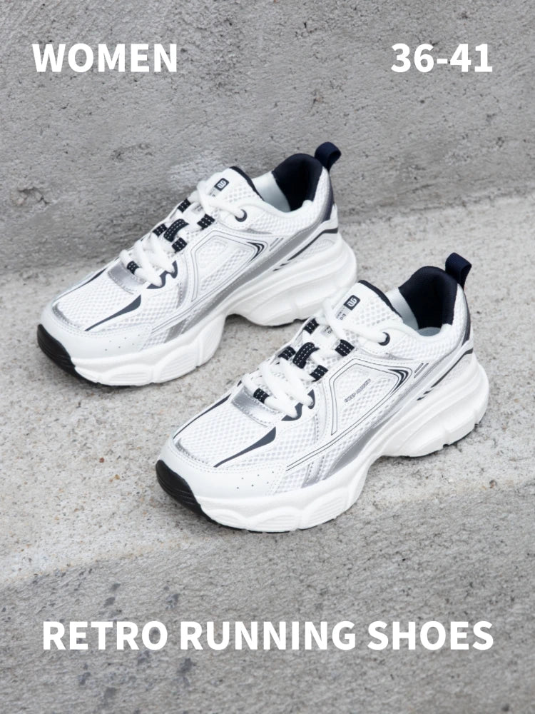 Baasploa Women Sports Shoes Outdoor Lightweight Breathable Jogging Sneakers/Female Casual Mesh Anti-slip Lace Up Running Shoes
