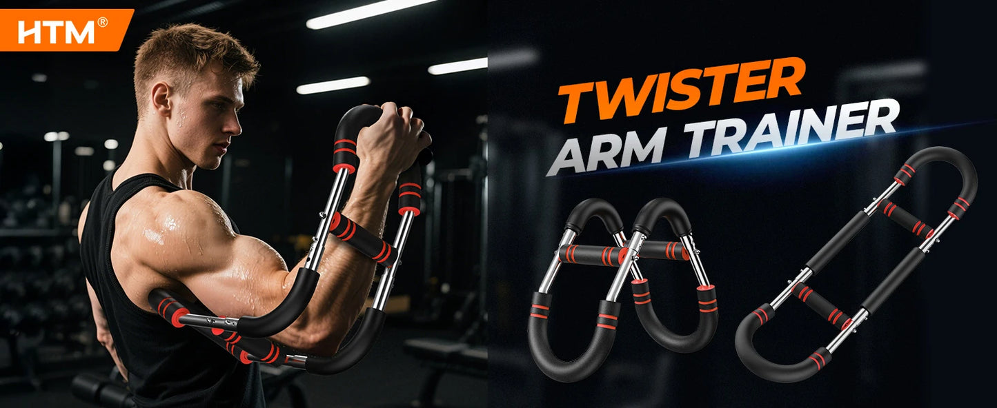 U Shape Arm Trainer Hand Gripper Non-Slip Grip 60-100lb Power/Twister Bar Fitness Equipment for Gym Home Muscle Exercise