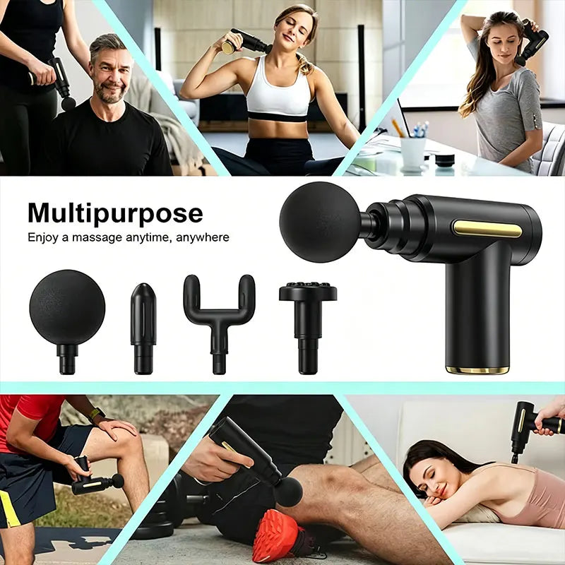 Massage Gun Fascia Deep Muscle Relax Body Neck Massager/Electric Fitness Equipment Noise Reduction Male Female Electric Fitness