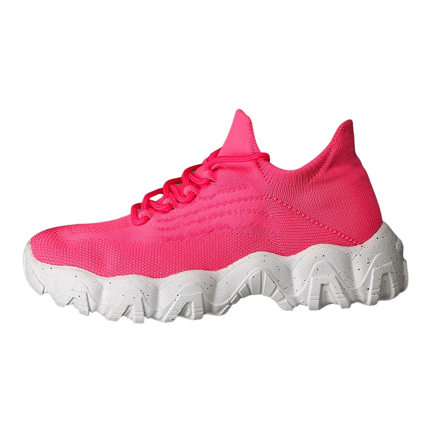 Running Sports Shoes For Women Breathable Flying Woven/Lace Up Socks Shoes Slip On Casual Lightweight Sporty Sneakers