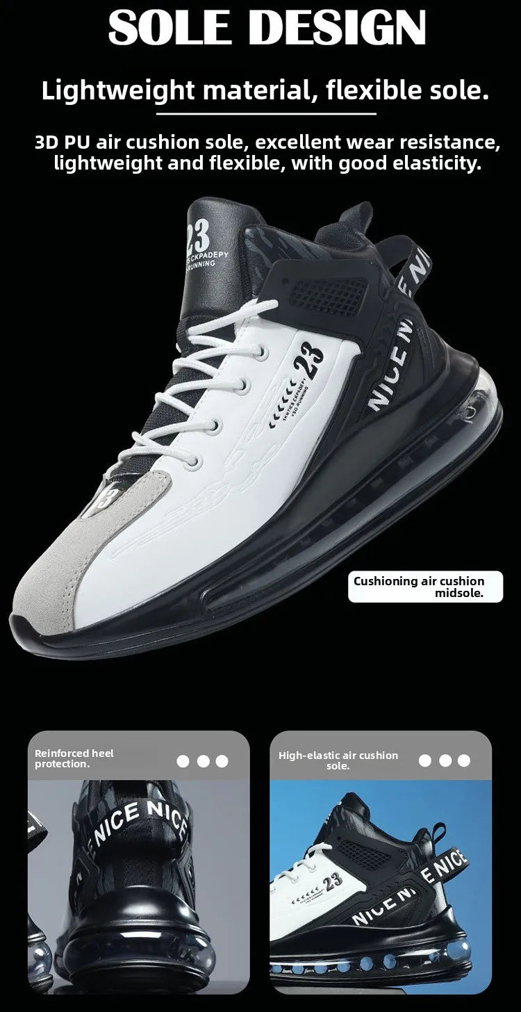 Men's Running Shoes Casual Sneakers New Spring Anti-shock/Air Cushion Sport Shoes Thick Bottom Anti-slip Running Shoes