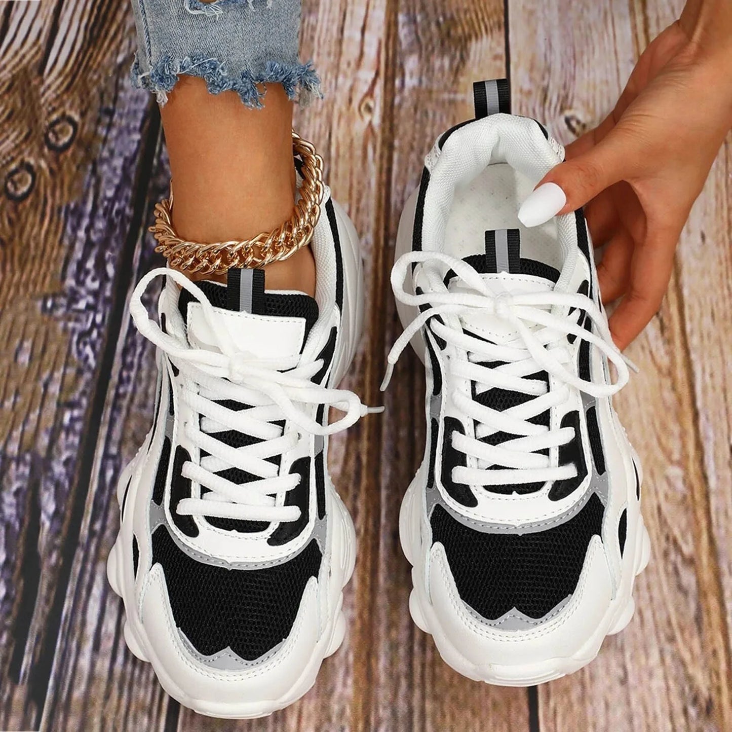 Womens Gymnastics Sneaker Women Lace Up Running Shoes/Sports Shoes White Sneakers Women Shoes Sandals