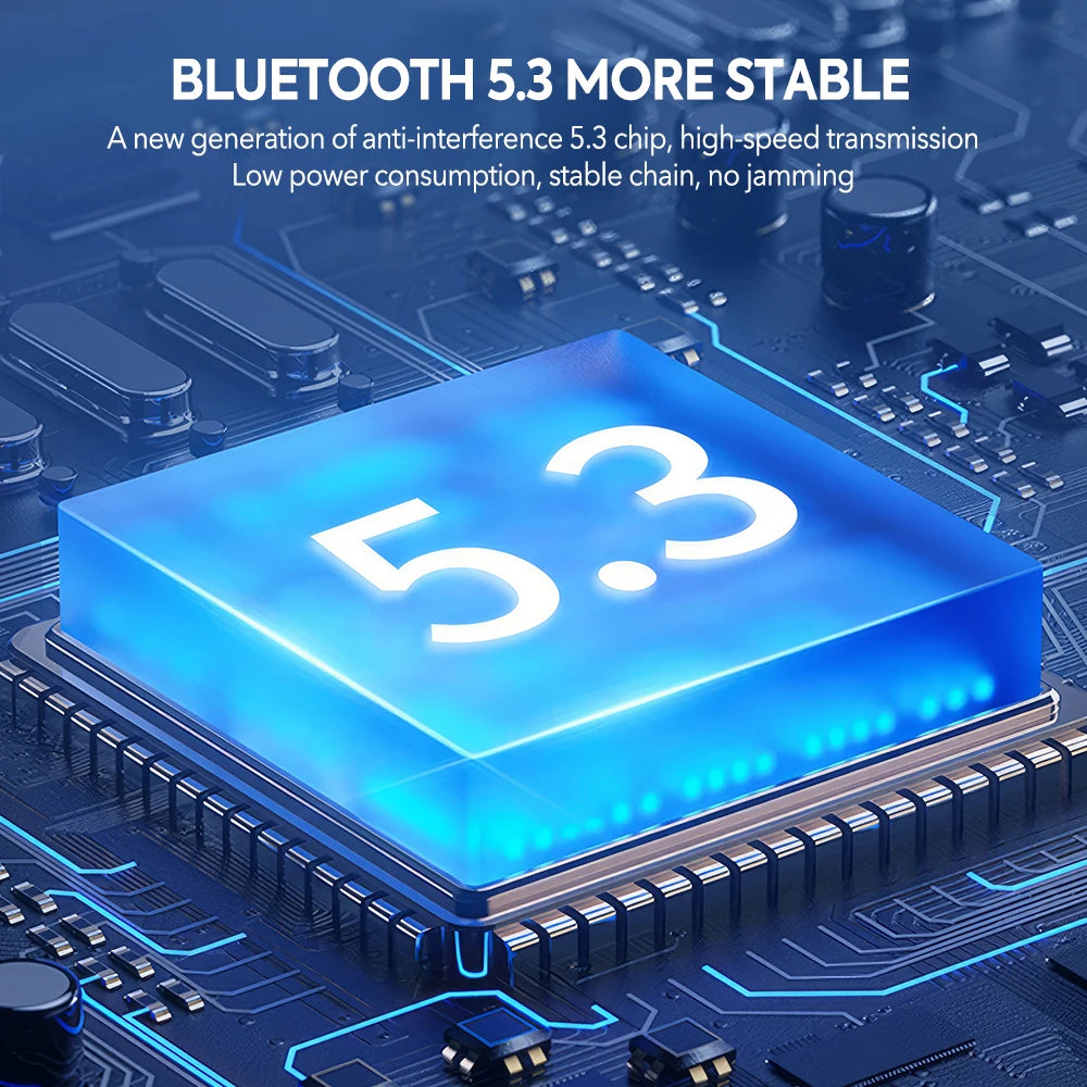 Mpow Q63 Bluetooth 5.3 Earphones Sports Headset Wireless In-Ear/200H Standby Time IPX7 Waterproof HiFi Stereo Gaming Earbuds