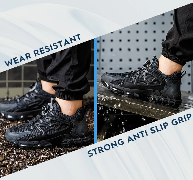 Work Safety Shoes Boots Women Steel Toe Cap Sport Sneakers/Puncture Proof Crash Proof Light Wear Resistant Industrial Shoes