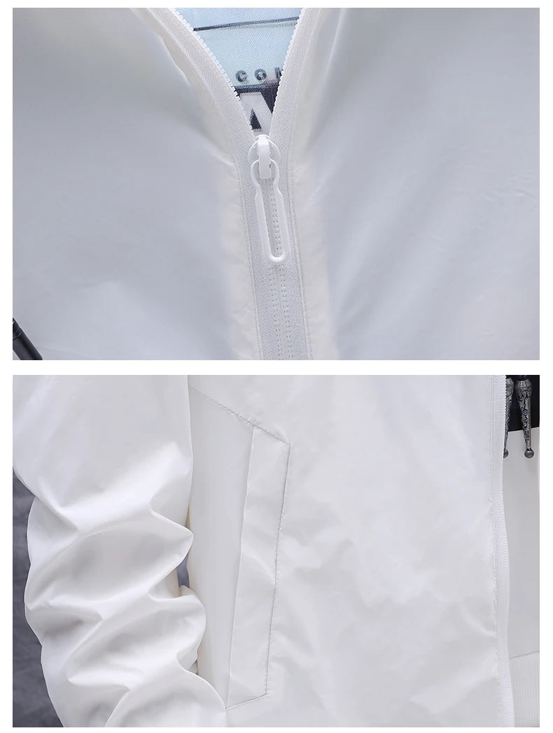 Men's Hooded Sunscreen Breathable Jacket UPF50+ UV Protection Sunburn/Coat for Couple Comfortable Sports Sun Protection Clothing