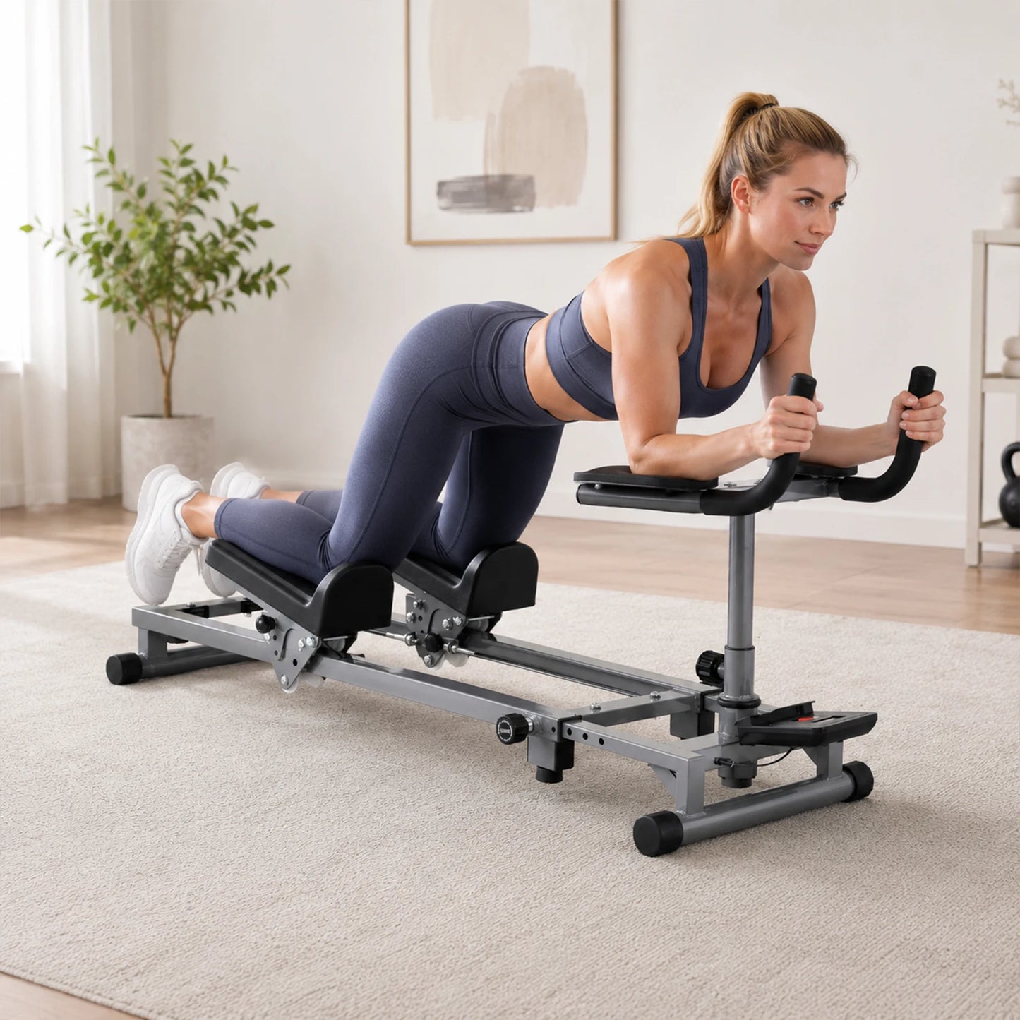 Crawling Machine Adjustable Height Length Back Stretcher with Counter Crawling/Training Machine for Home Gym Studio Cardio Machine