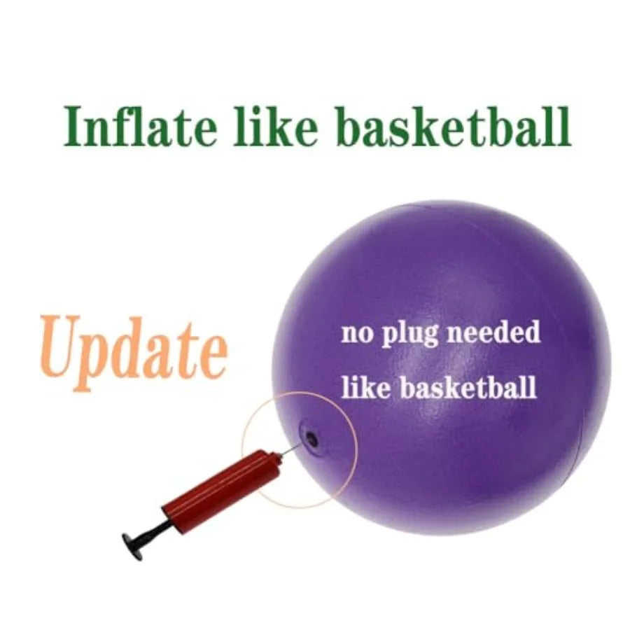 Small Exercise Ball Between Knees 6 inch Pilates Ball/with Needle Pump Mini Yoga Ball for Core Stability Workout Fitness