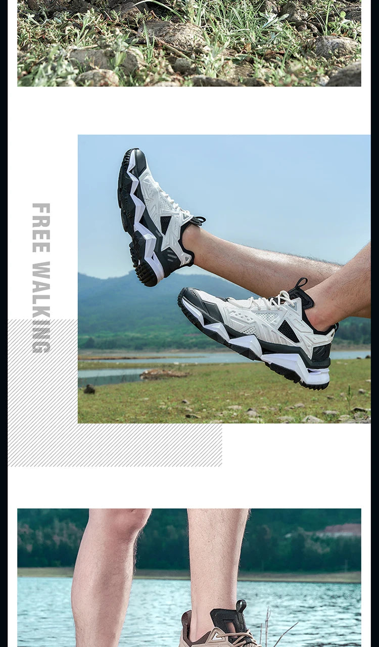 Rax Men Waterproof Hiking Shoes Breathable Hiking Boots/Outdoor Trekking Sports Sneakers Tactical Shoes