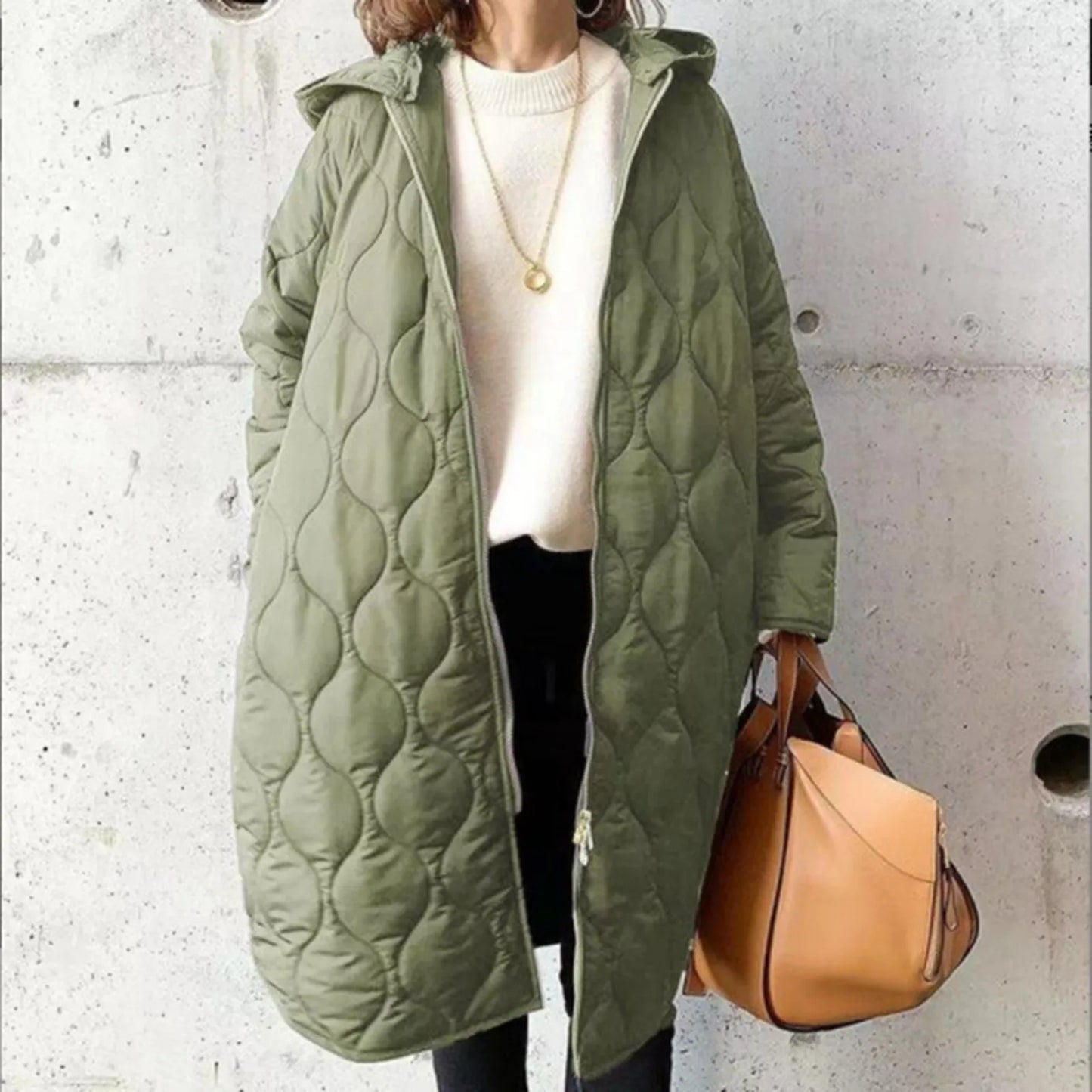 Autumn Winter Coat Women Oversize Casual Jacket Long Sleeve/Warm Quilted Parka Cotton Padded Puffer Jackets