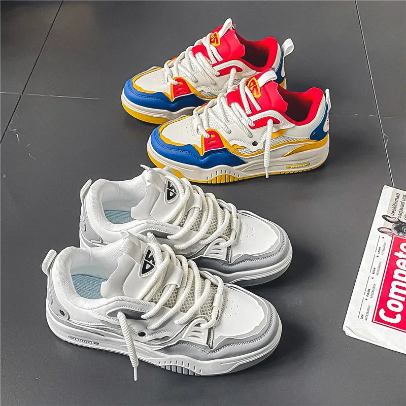 Men's shoes four seasons of the new style students/retro platform leisure sports shoes
