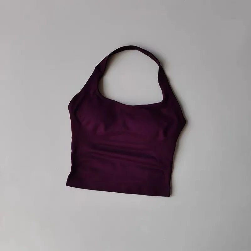 Neck Halter Yoga Vest Shockproof Running Sports High-strength Sports/Fitness Pilates Suspender Beautiful Back Summer