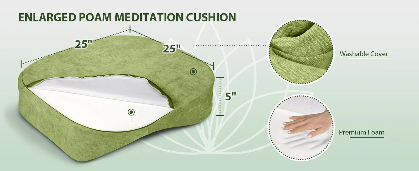 Cushion - Floor Pillow For Women Large Comfortable Meditation Pillow/Foam Floor Cushion Seating For Adults Yoga Equipment