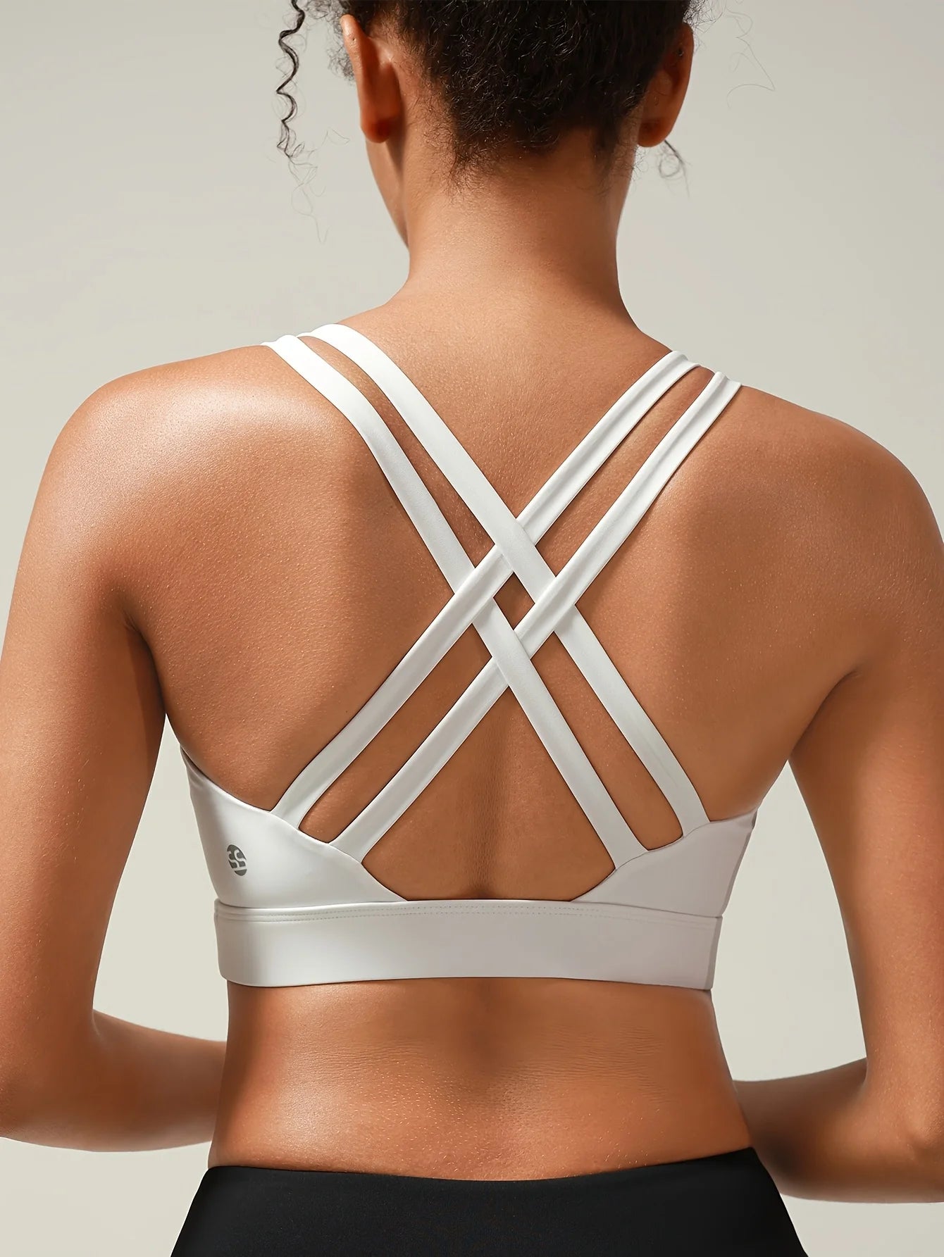 Medium Support for Sports Bra for Women Featuring a Criss-Cross Back Padded Straps/And Removable Cups Comfortable Bra