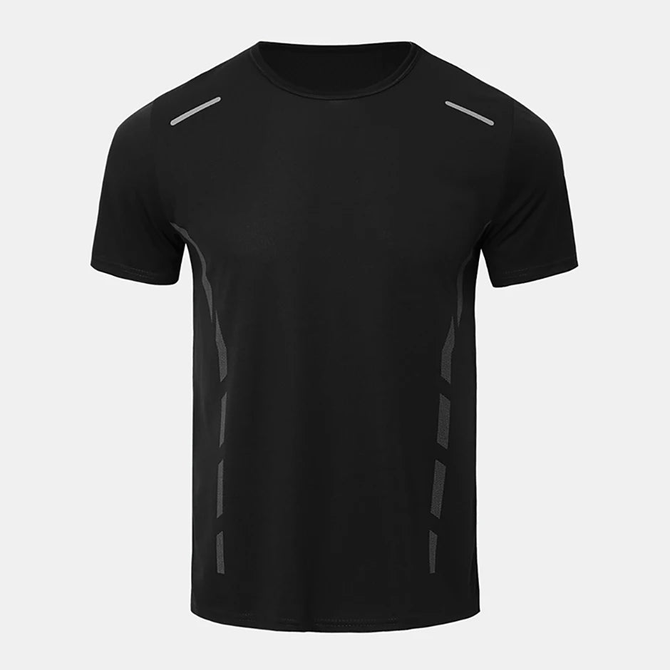 4/1 Pcs Men's Summer Multicolor Quick-drying Sports Short Sleeve/Loose Breathable Fitness Running Badminton T Reflective Strip