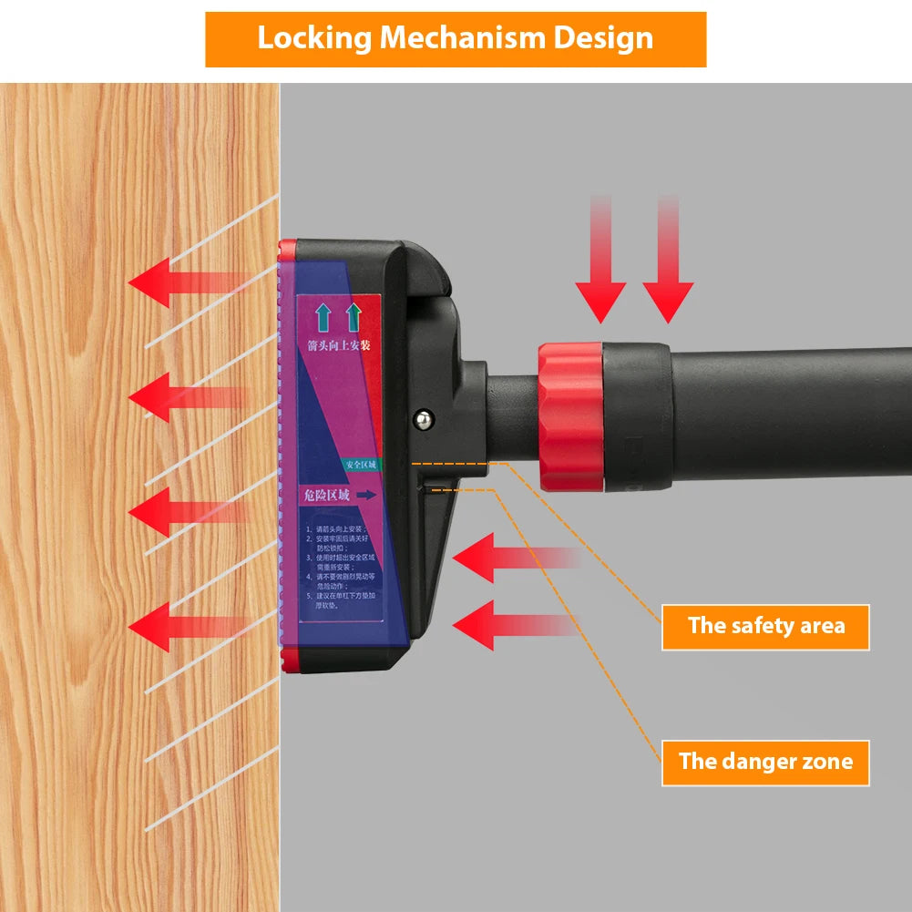Strength Training Pull-up Bars with Level Gauge 69-92cm Adjustable Width/200kg Max Load Capacity Chin Up Bar For Doorway