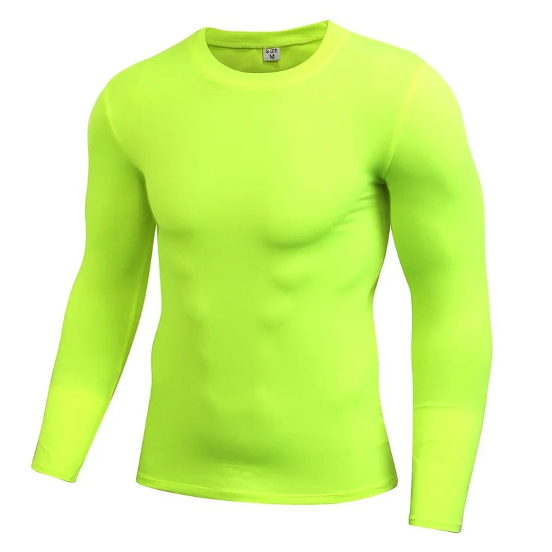 Men Compression Running T-Shirt Fitness Tight Long Sleeve Sport T-shirt/Training Jogging Shirts Gym Sportswear Quick Dry Clothes