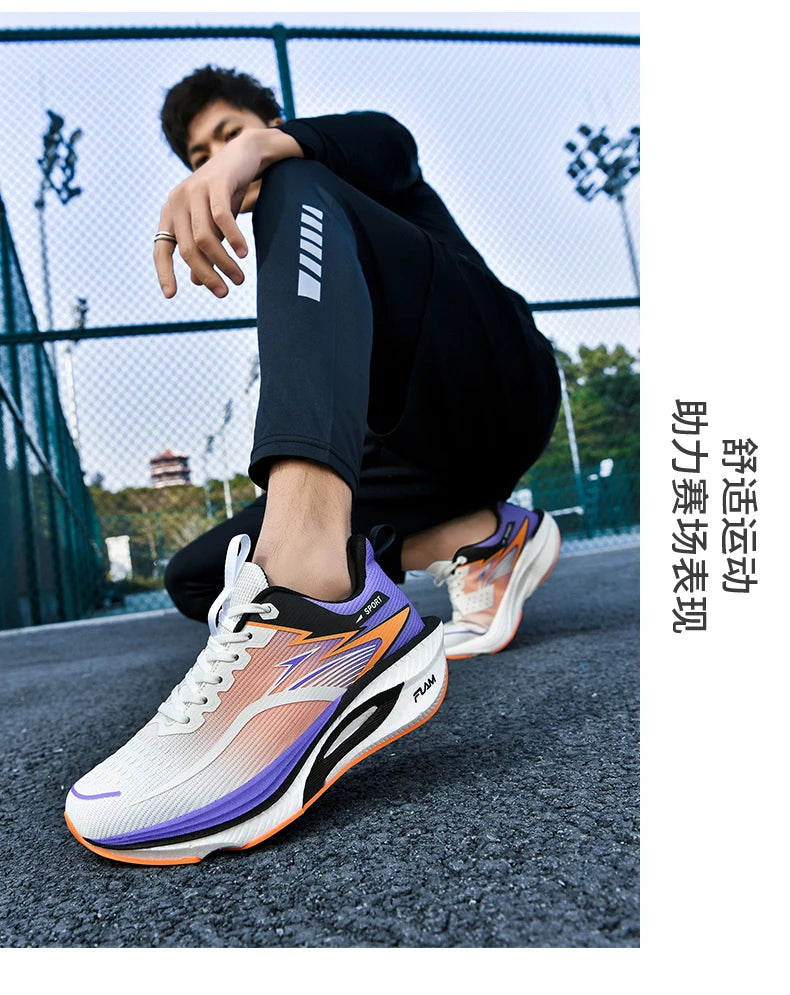 Men Sports Running Shoes Marathon Air Cushion Breathable Lightweight/Comfortable Women Outdoor Athletic Sneakers Jogging Shoes